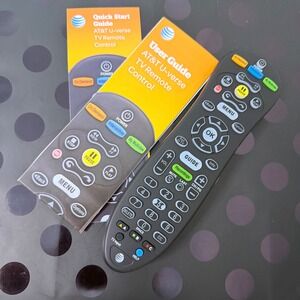 ATT U-verse S30-S1B TV Remote Control Black with User Guide
